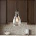 Home Decorators Gardiner 1-Light Black Mini Pendant with Smoke Tint Glass Shade