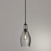 Home Decorators Gardiner 1-Light Black Mini Pendant with Smoke Tint Glass Shade