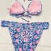 Lilly Pulitzer Jamya Top Multi Blue Peri Takin It Easy Bikini Set.