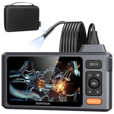 DS520 Triple Lens Sewer Camera, 5 IPS Screen Inspection Camera with 50FT Semi-R