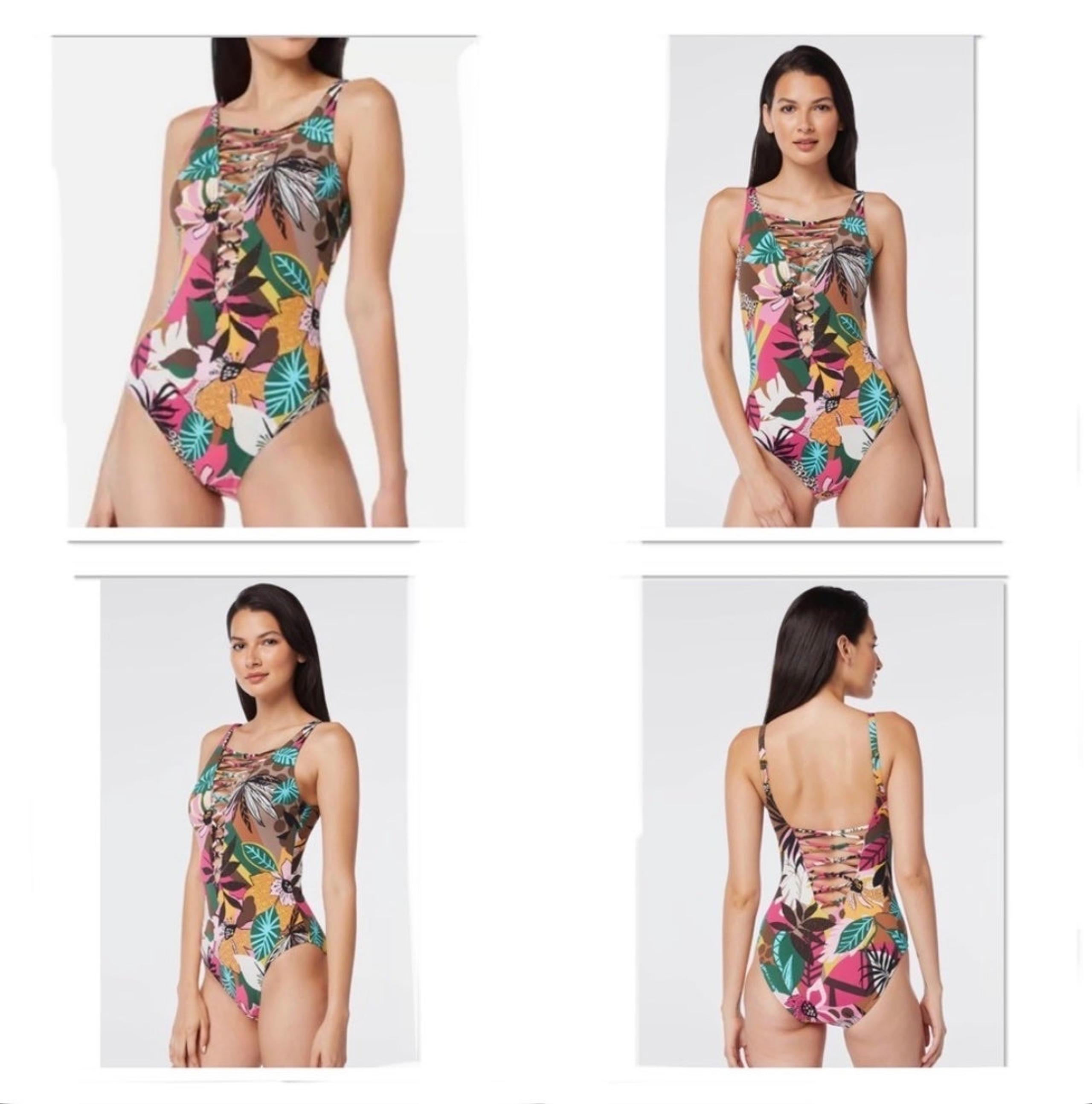 Bleu Rod Beattie Lace Down Over The Shoulder One-Piece Size 10