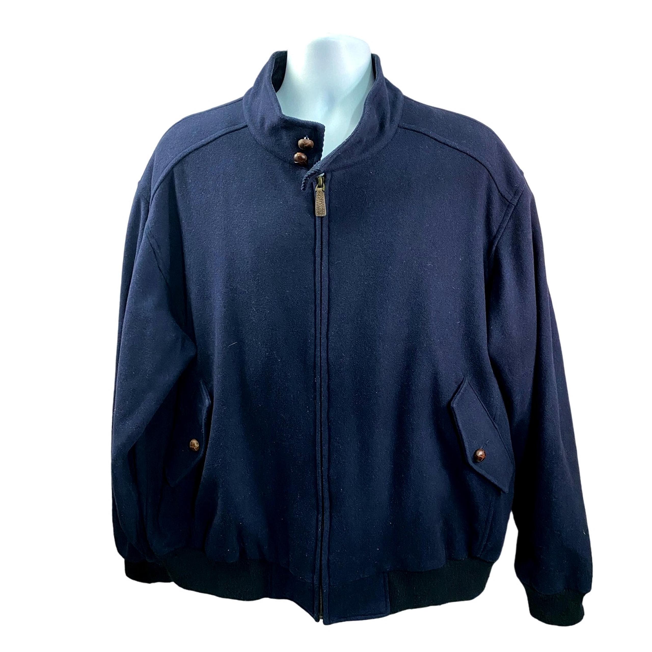 Orvis Jacket Mens XL Blue Wool Blend Full Zip Heavy Shooting Hunting Lined