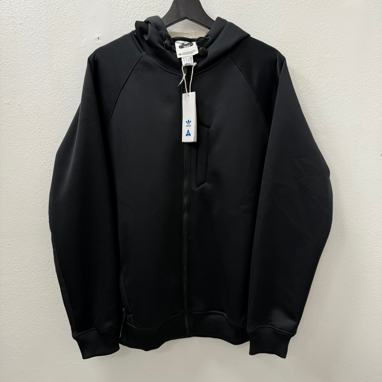 Palace x Adidas Neoprene Graphic Zip Up Hoodie 'Black' Size S
