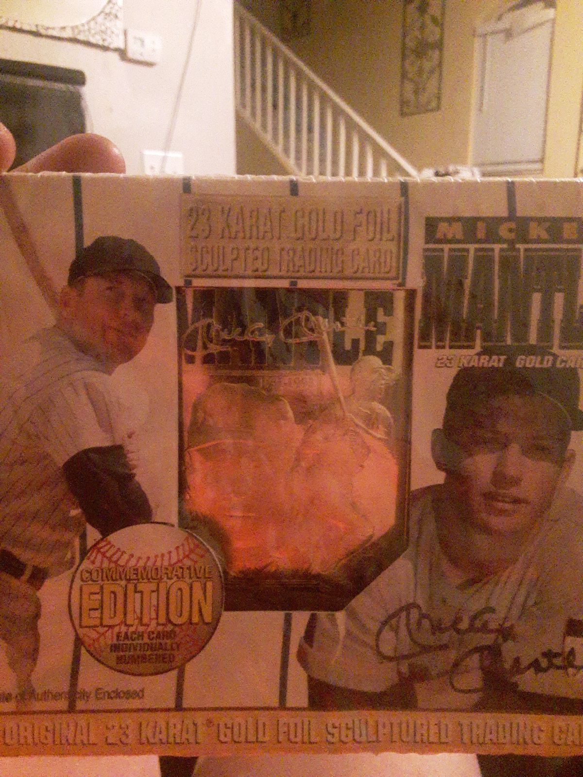23 karat gold foil Mickey Mantle sculpte