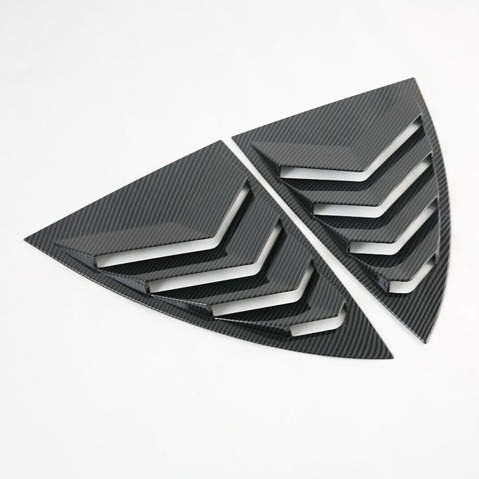 NEW TESLA MODEL Y 2020-2024 Carbon Fiber Look Side Vent Window Quarter Louver