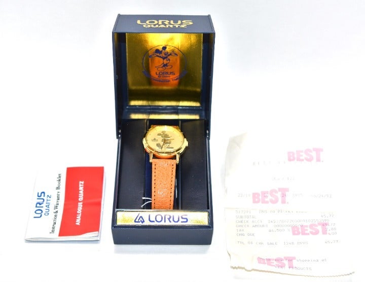 NIB Vintage Lorus Mickey & Friends Wristwatch PH520 Vintage Mickey Mouse Watch