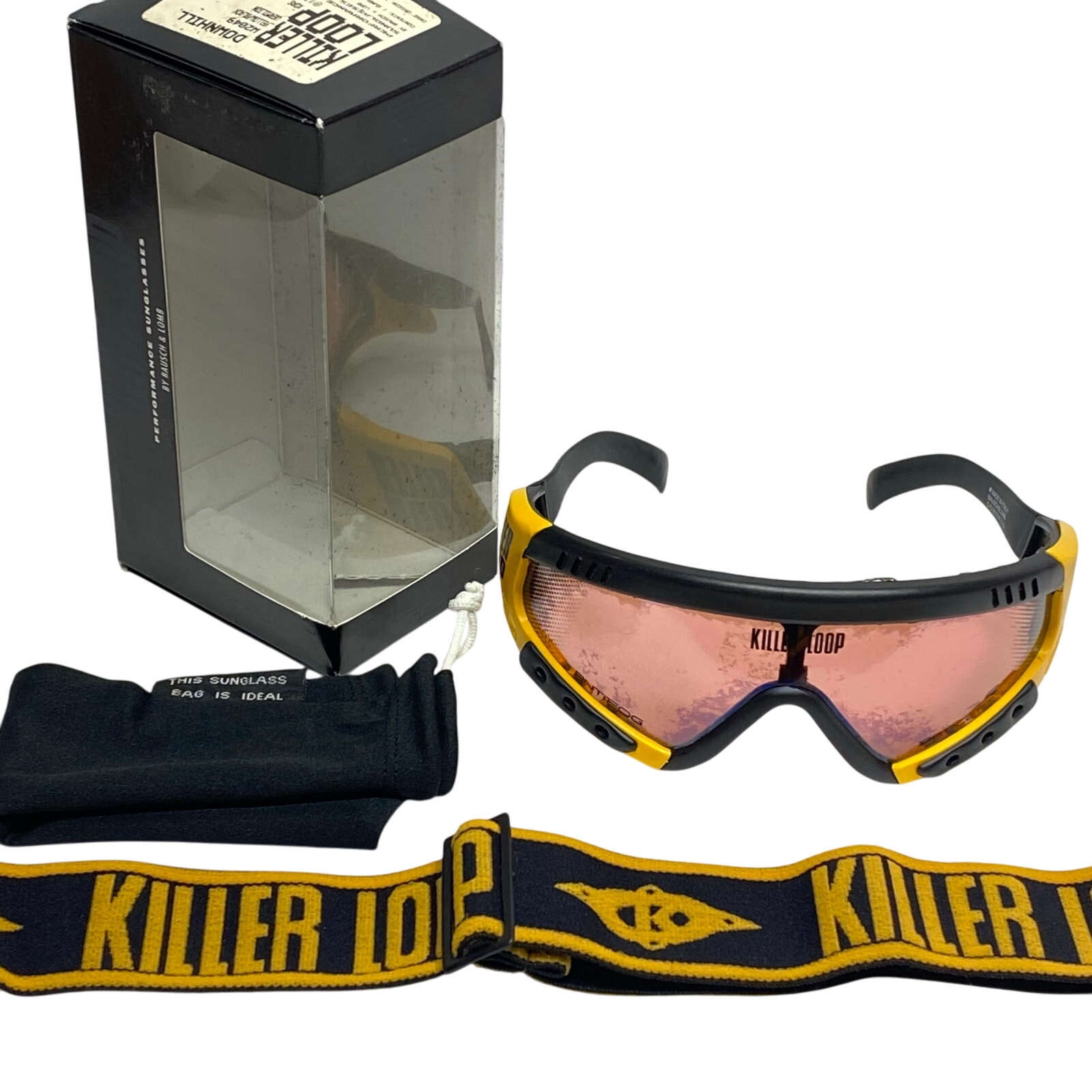 Killer Loop Sunglasses Downhill W2049 Yellow Black Performance Bausch & Lomb New
