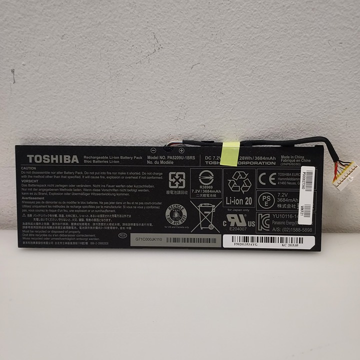 TOSHIBA PA5209U-1BRS 7.2V, 28Wh RECHARGEABLE LAPTOP NOTEBOOK Li-ION 20 BATTERY