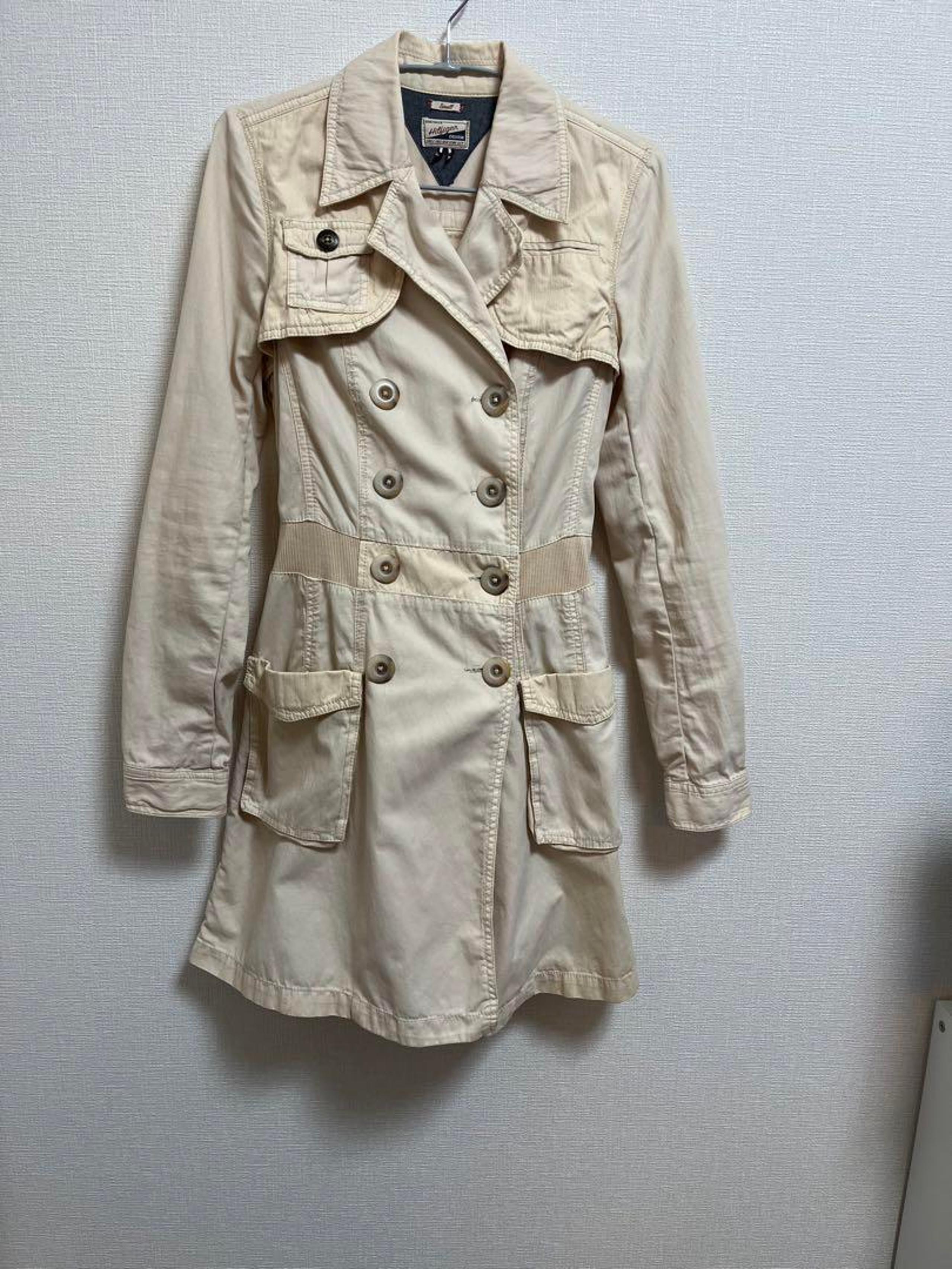 Hilfiger Denim beige trench coat, size S