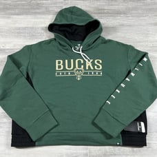 Milwaukee Bucks Fanatics Women's 2XL Iconic Halftime Colorblock Pullover Hoodie