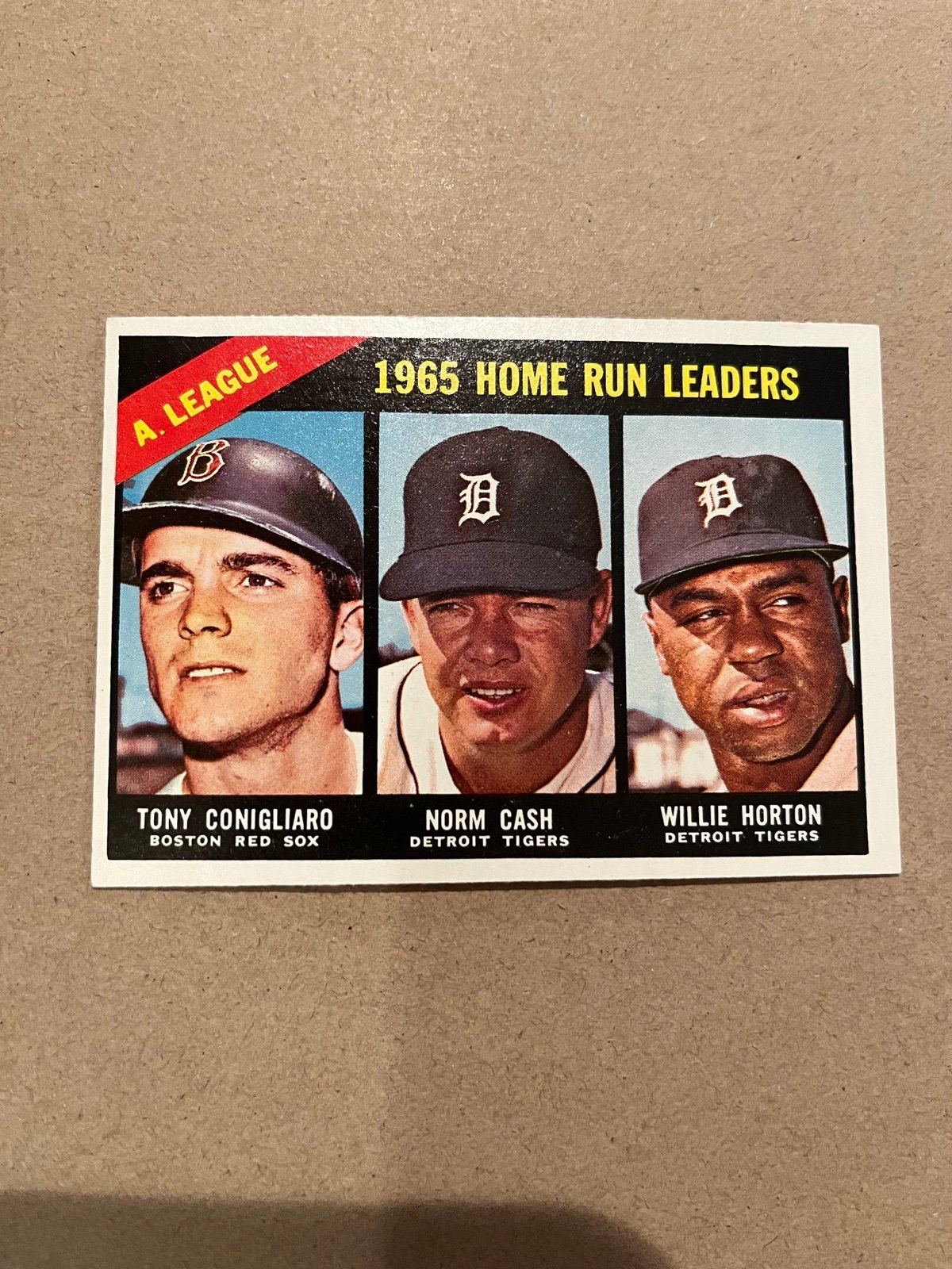 1965 Topps AL Home Run Leaders #218 (Conigliaro/Cash/Horton)
