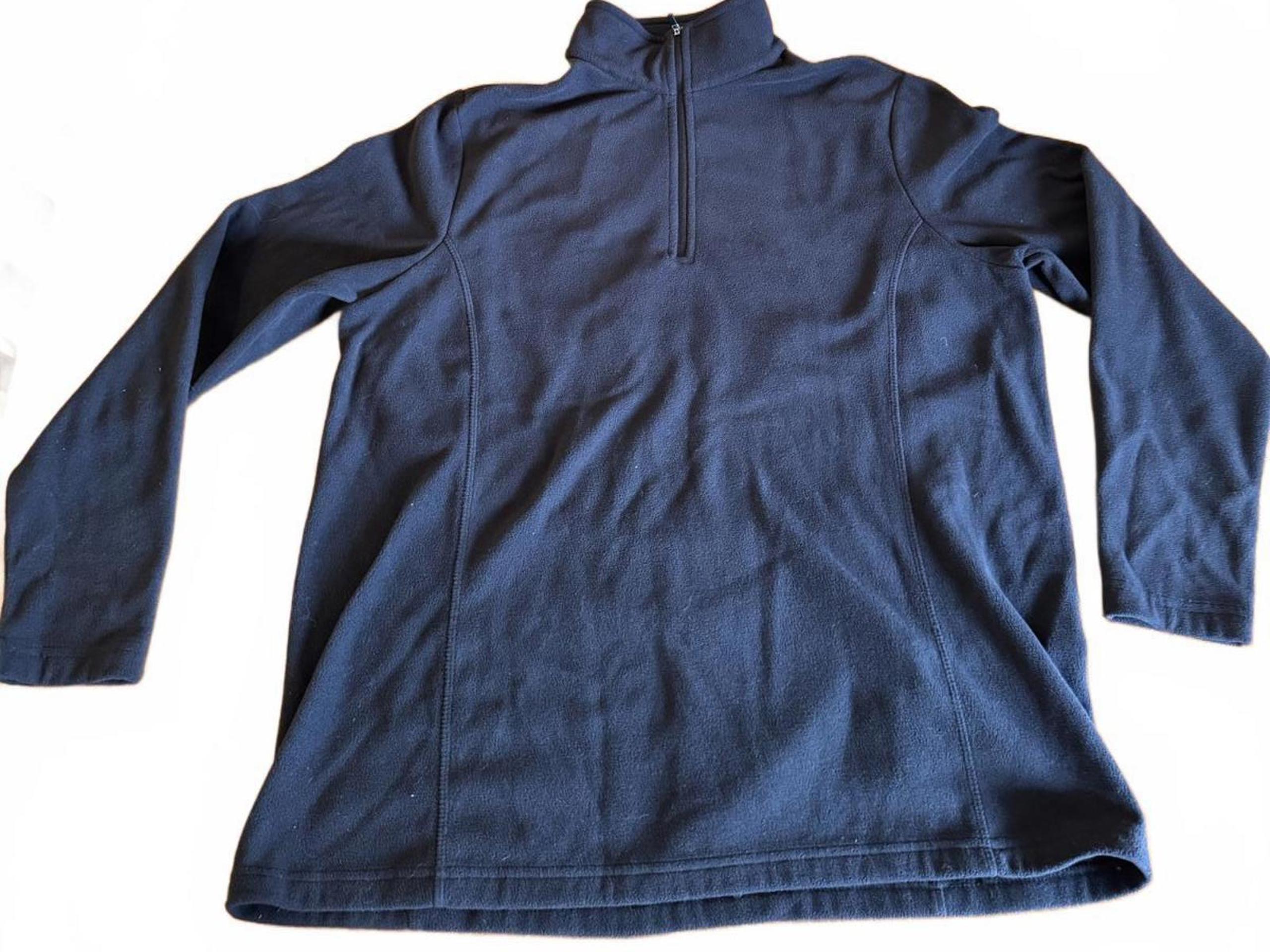 Lands' End womens  Fleece Pullover - XL - Black