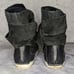 Cinzia Araia Rare Vintage Suede High Top Rabbit Wrap Sneakers in Black, Size 37