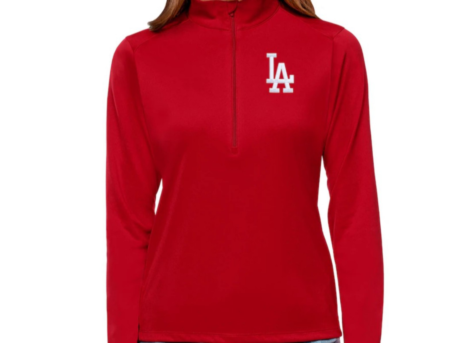 LA Dodgers Women's Performance Quarter Zip Dri Fit Pullover Jacket NWT...size Wo