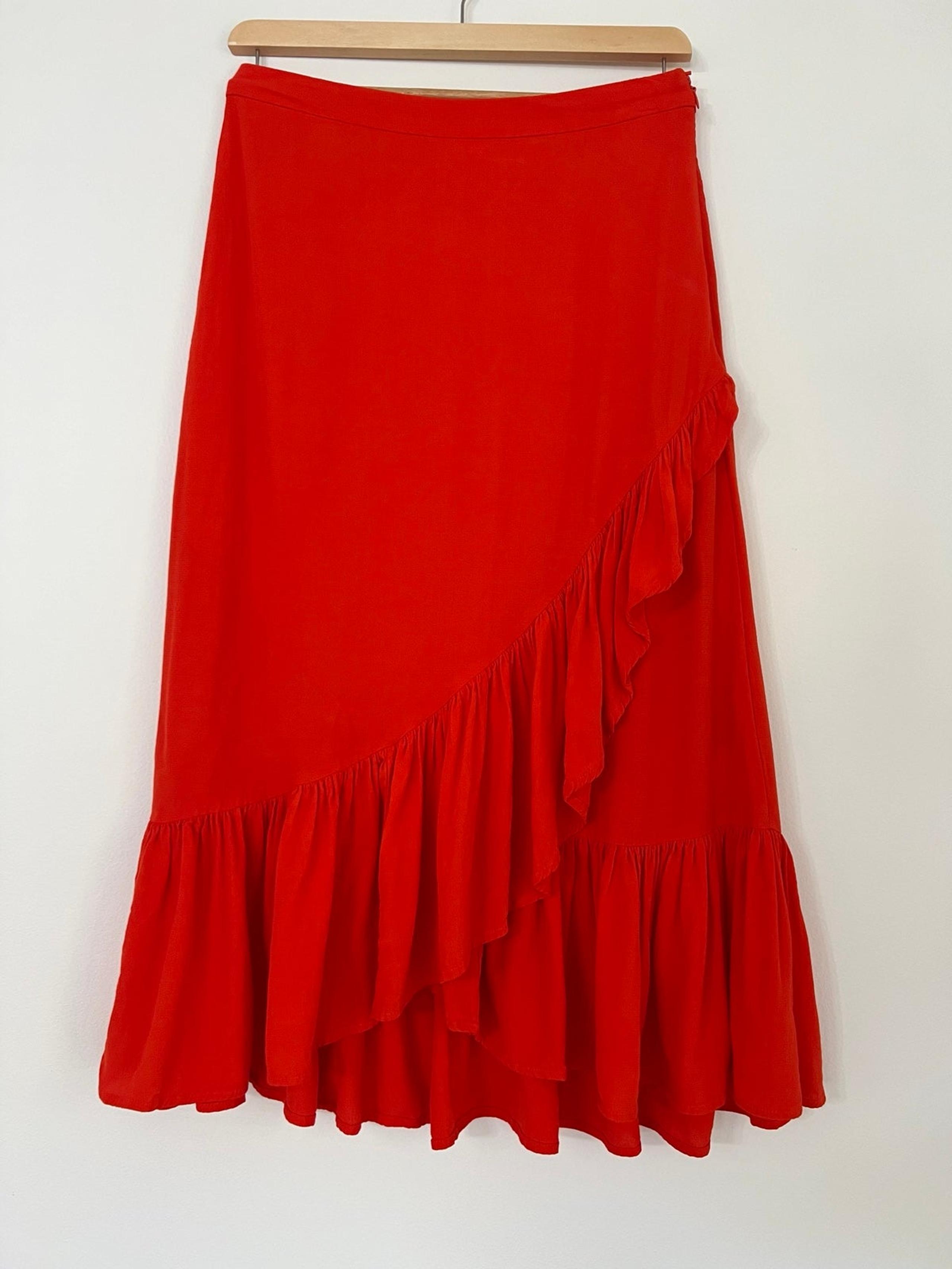 High Waisted H&M faux wrap skirt