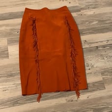 Suede designer skirt