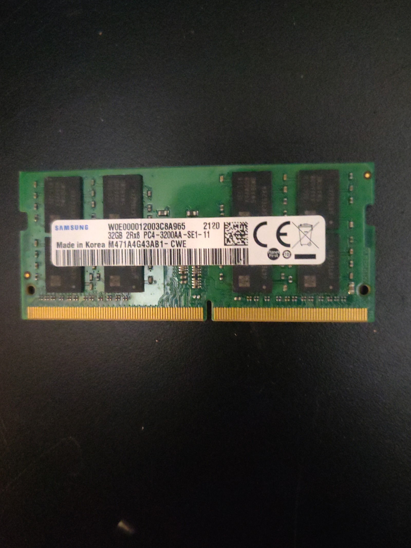 32gb ddr4 Sodimm 3200mhz