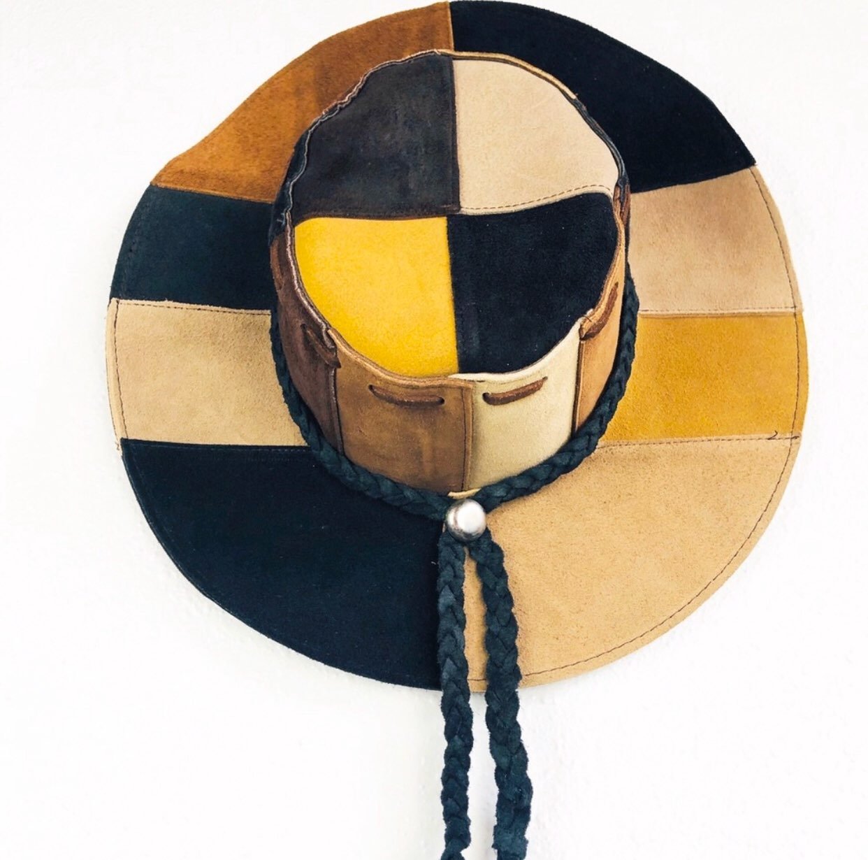 Vintage Western Parchwork Cowboy Hat