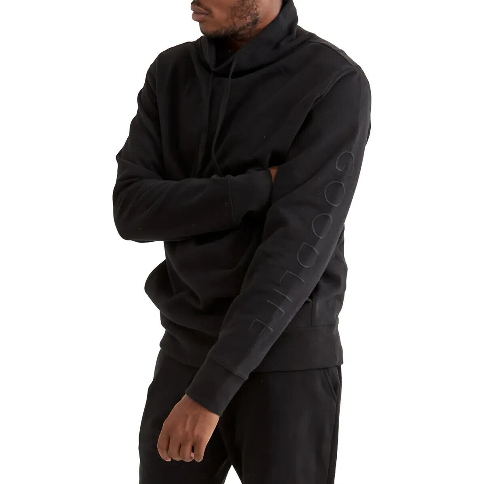 Goodlife NWT Men's Sueded Fleece Funnel Neck Pullover Sweatshirt Black Size M