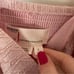 Anthropologie Textured Puff-Sleeve Midi Dress large ballet pink 168