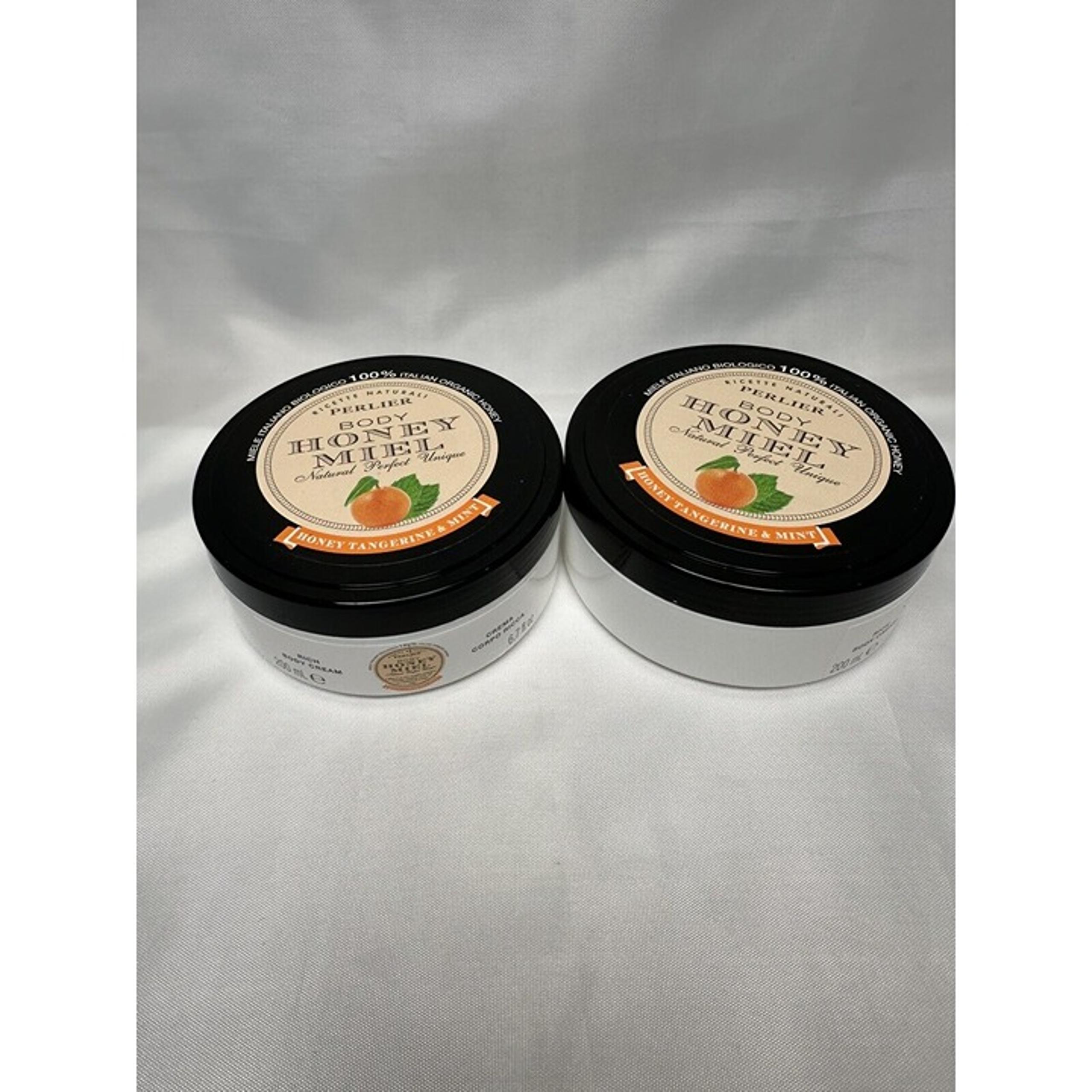 2x Perlier Sicilian Honey Tangerine and Mint Body Cream 6.7 fl oz