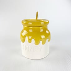 Vintage 1981 Teleflora Japan Ceramic Honey Pot Wand Drizzler