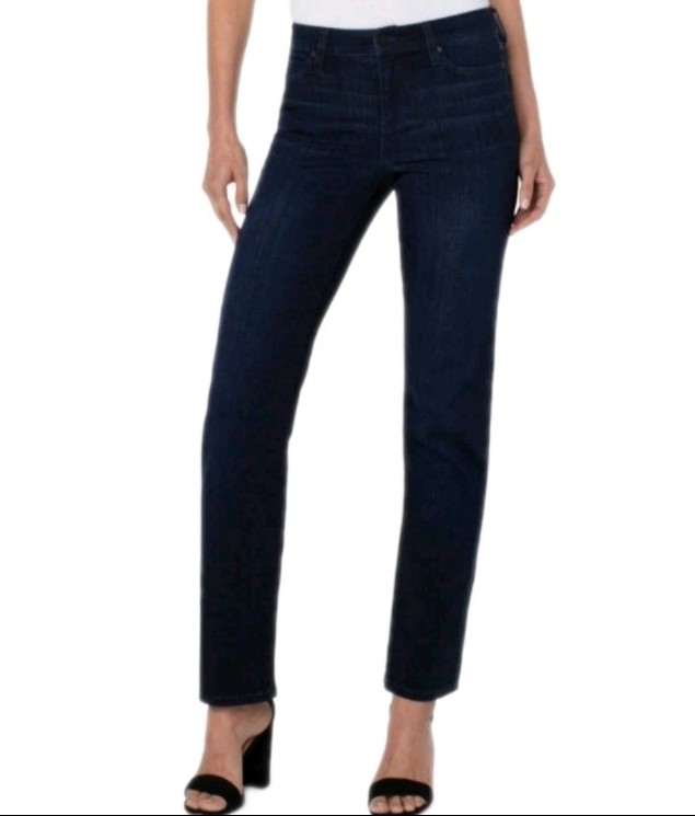 LIVERPOOL The Straight Denim Petite Jeans In Westport Wash Size 4/27P