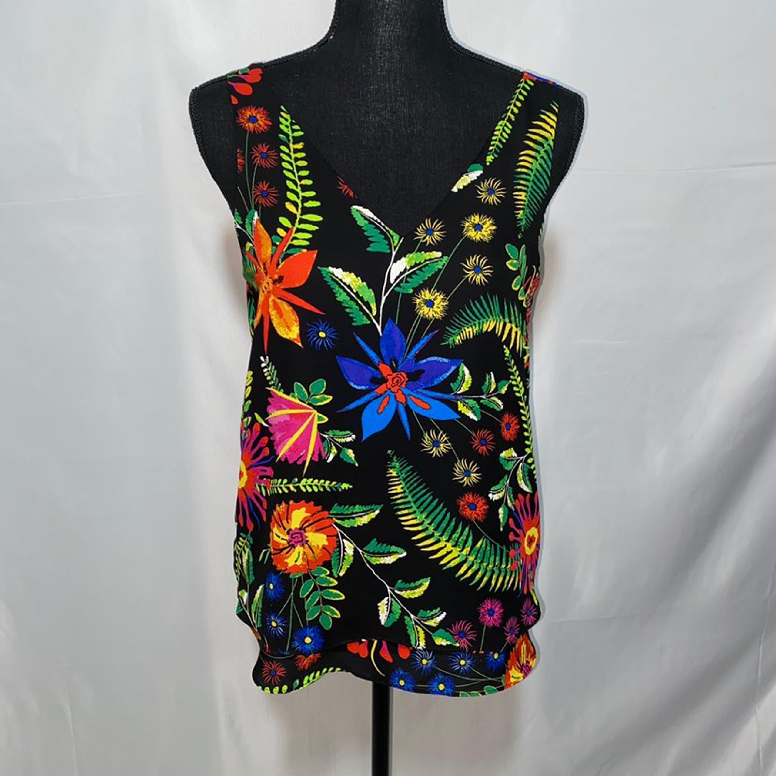 Violet and Claire vibrant floral tank