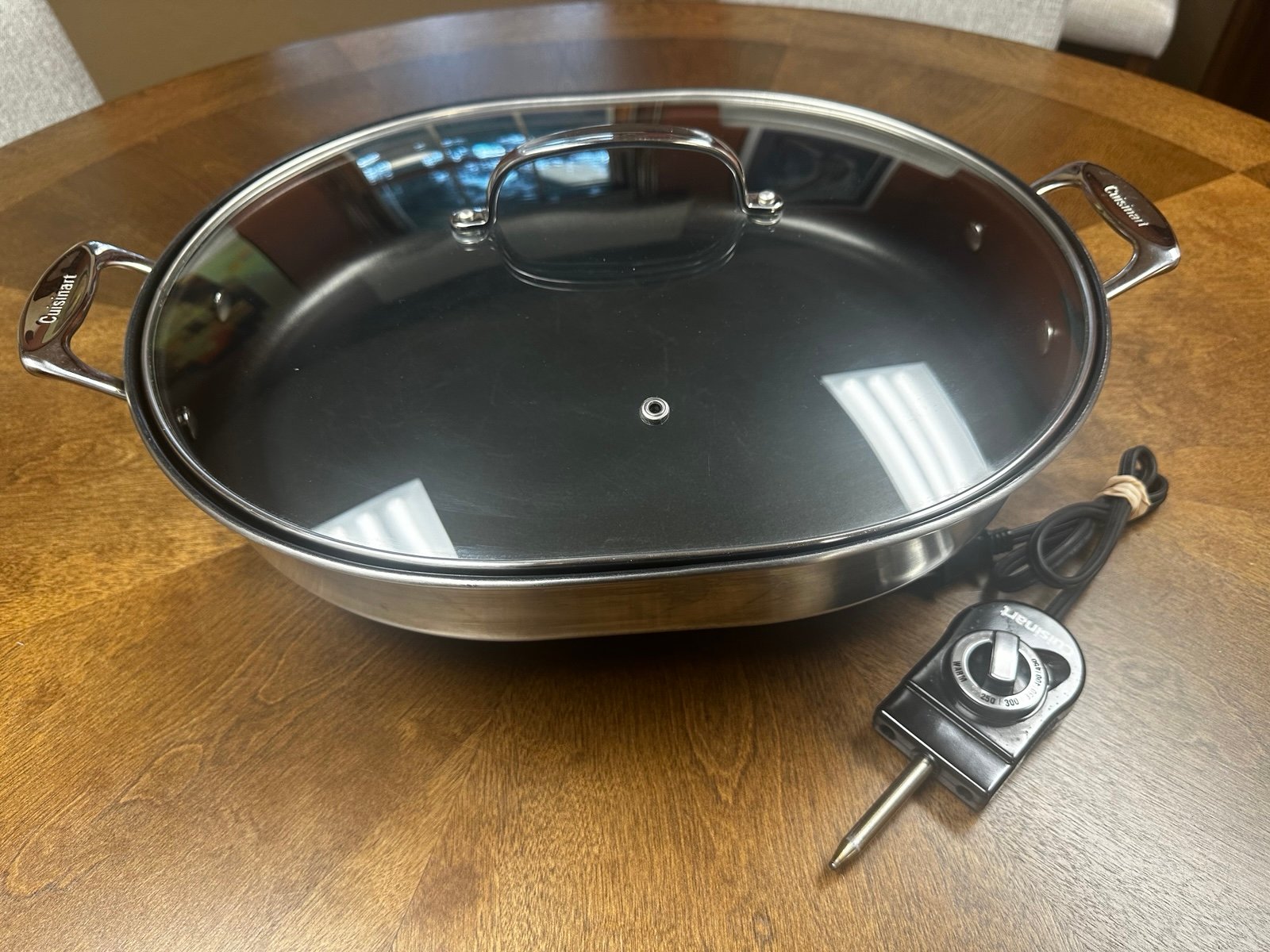 Cuisinart CSK-150 Electric Skillet 12 x 15 Oval 1500 Watts Excellent Clean!