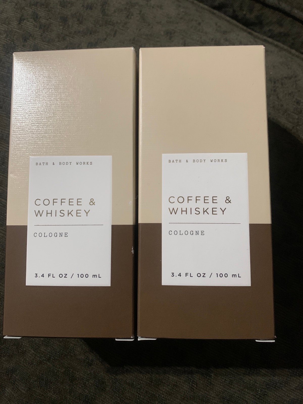 2 bath & body works Coffee & whiskey Cologne both new in box