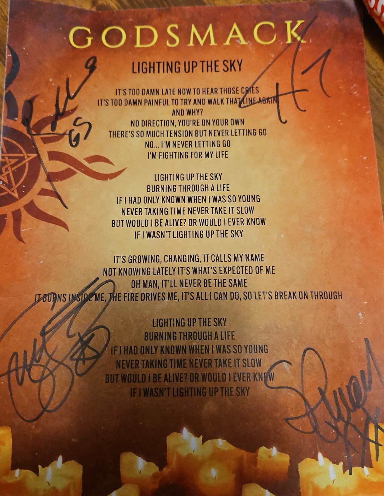 Godsmack Autograph.