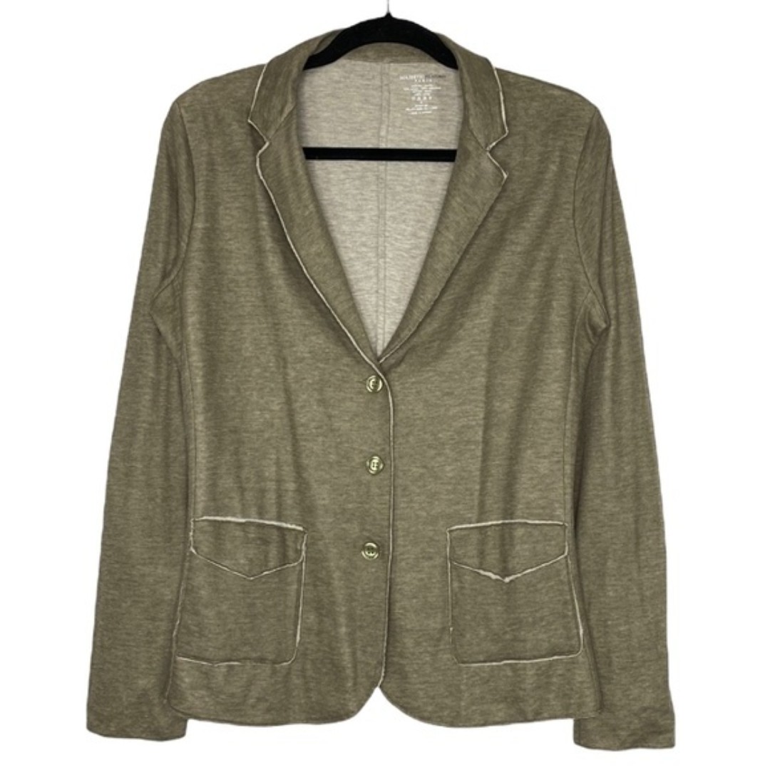 Majestic Filatures Cotton Cashmere Knit Blazer Size 4/XL