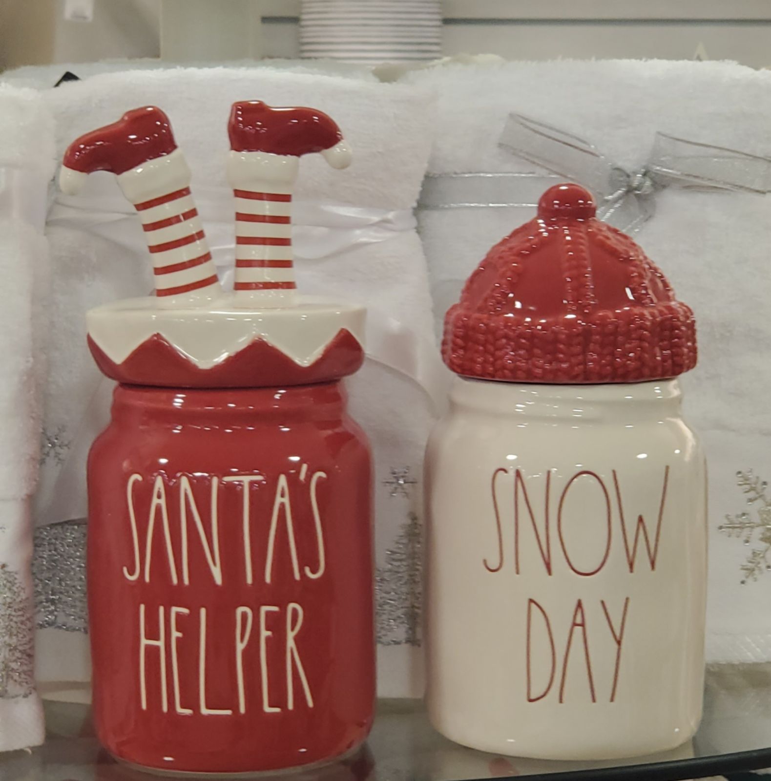 Rae Dunn SNOW DAY & SANTA'S HELPER CANIS