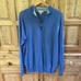 Peter Millar XL Sweater Men’s Blue 1/4 Zip Pullover Long Sleeve Merino Wool Silk
