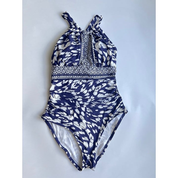 La Blanca Changing Tides High-Neck Keyhole One Piece size US 6