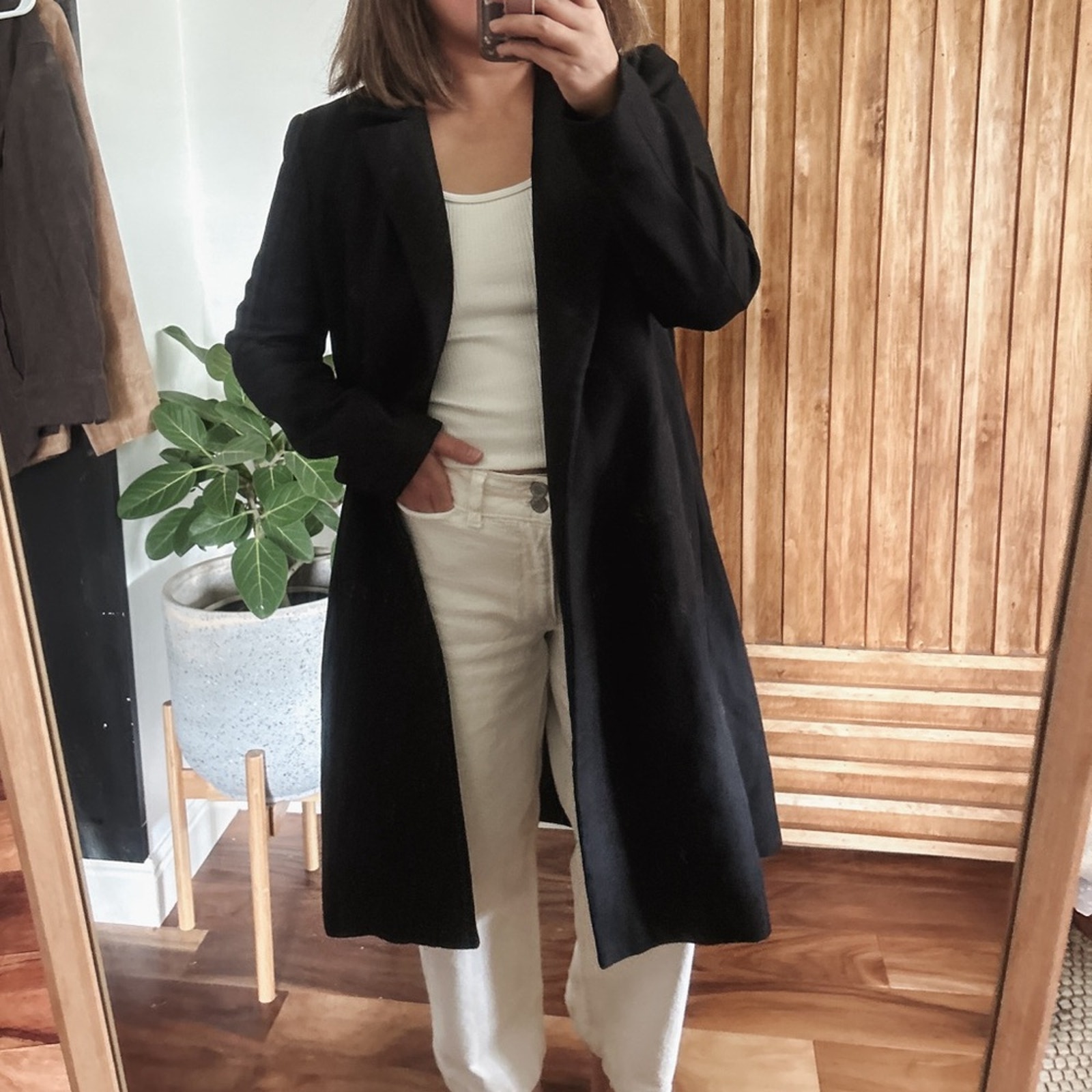 Zara Light Ribbed Long Jacket. S