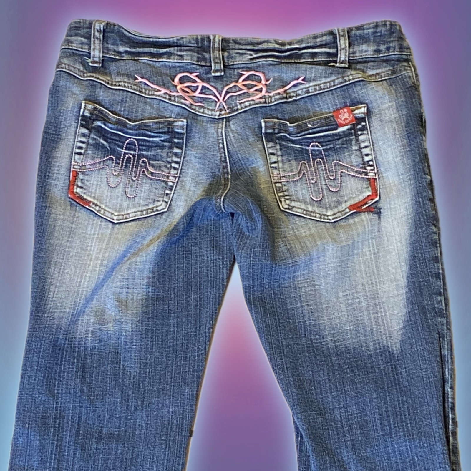 Tramp stamp jeans Blue queen