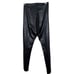 COMMANDO Pants Womens Large Black Faux Leather Leggings Stretch Firming Shaping