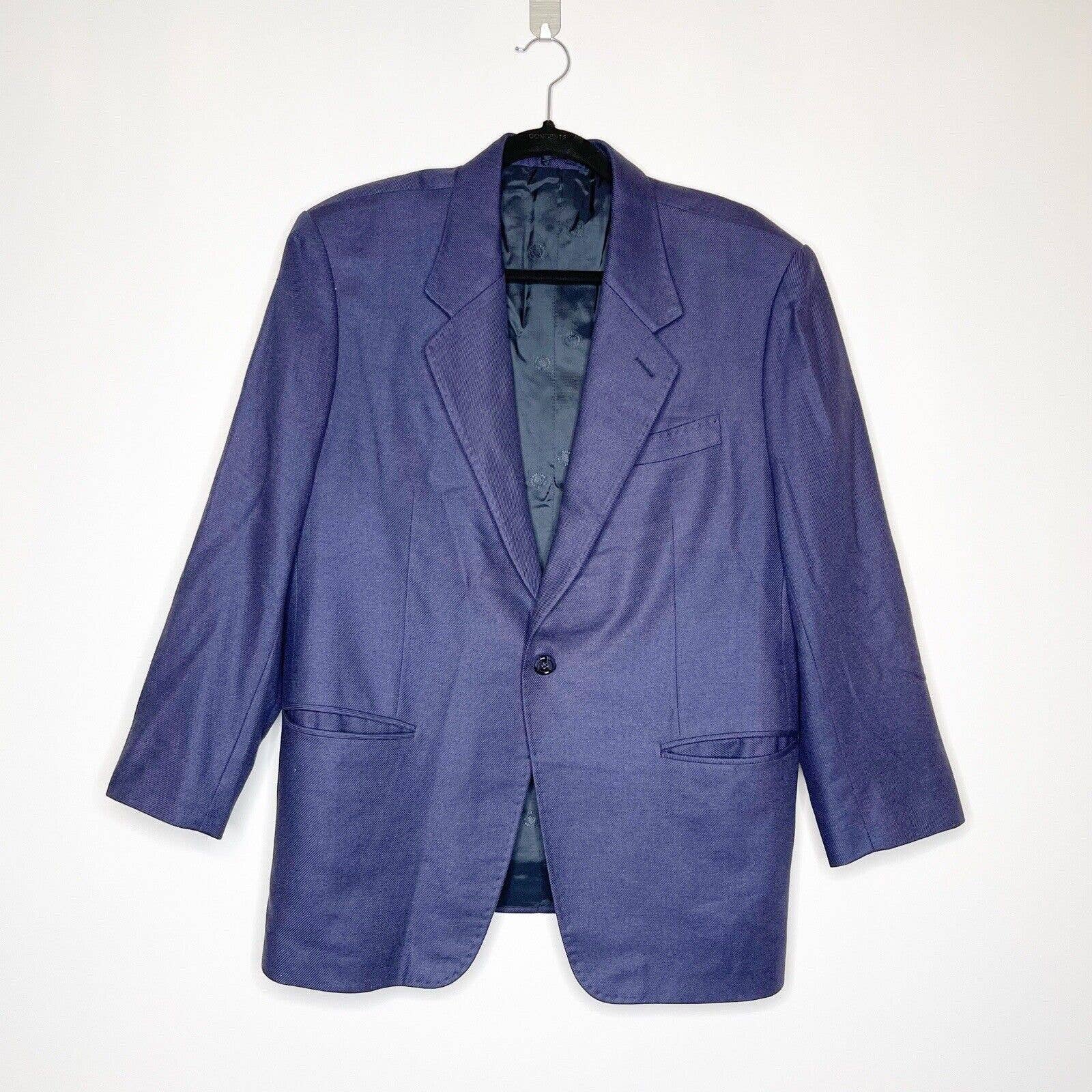 Men's Piacenza Silk Cashmere Blazer By Ermenegildo Zegna Navy Size 44