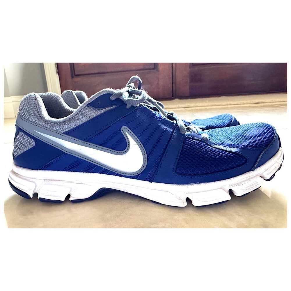 Nike Downshifter 5 Mens Sz 12 2015 Blue & Gray Running Shoes Sneakers