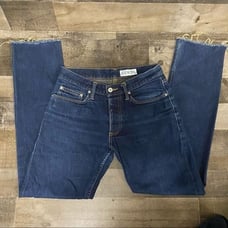 Gustin jeans Slim Raw Denim selvedge Mens 31 Button Fly Made In USA