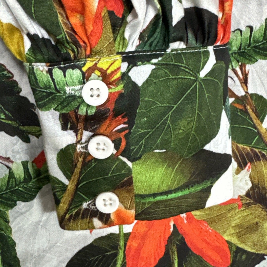 Alice + Olivia★素敵！Tropical Sunrise Cailin Mini Dress Alice And Olivia Cailin Floral Button-front Long-sleeve Mini