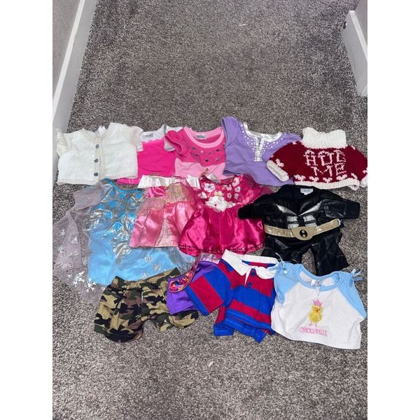 14 piece build a bear clothing bundle