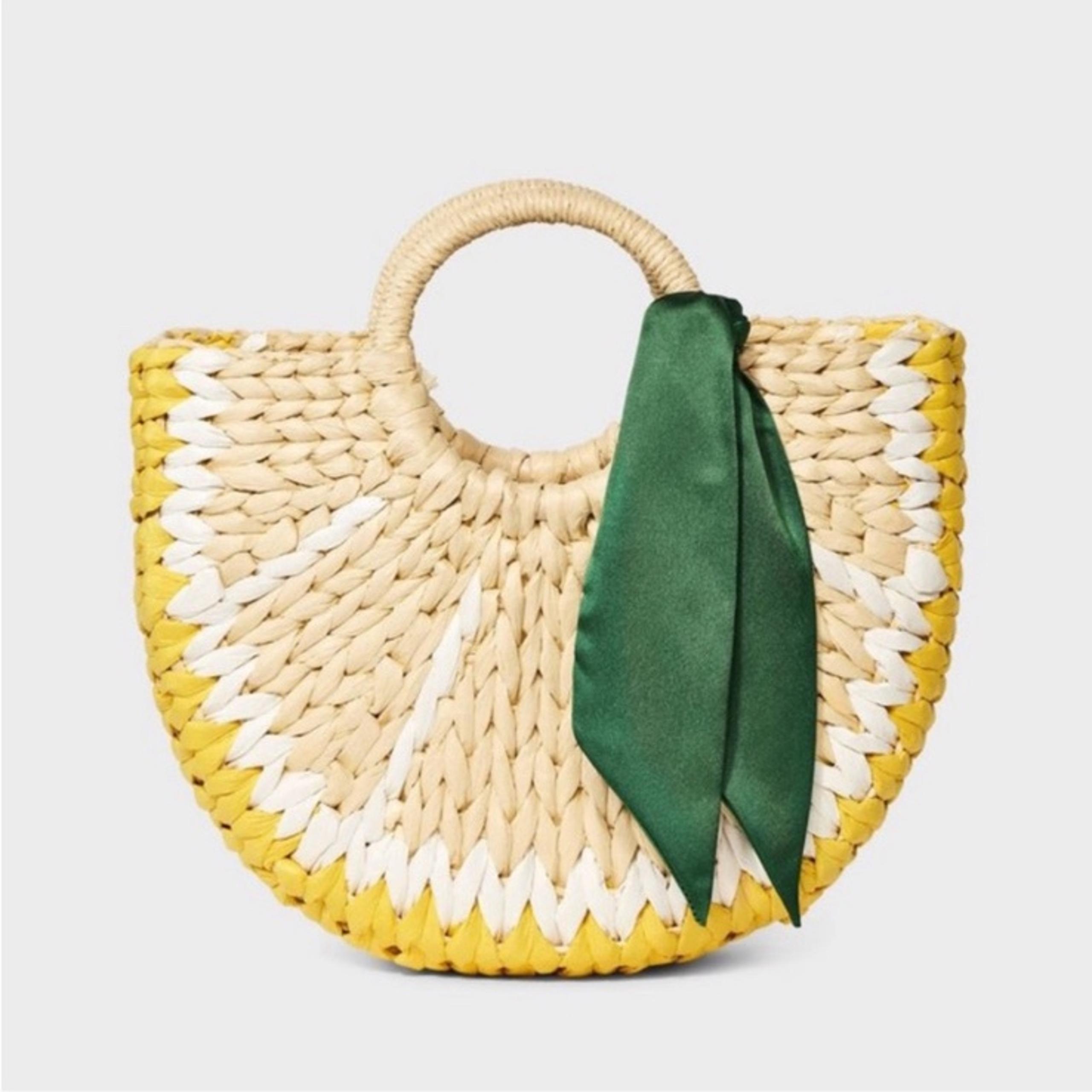 Lemon straw tote bag NEW by - a new day