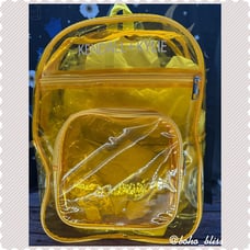 KENDALL + KYLIE Translucent Yellow Full Size Backpack NWT