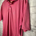 Holderness Bourne Men's Polo Shirt Tailored Fit Pink Striped Size XL