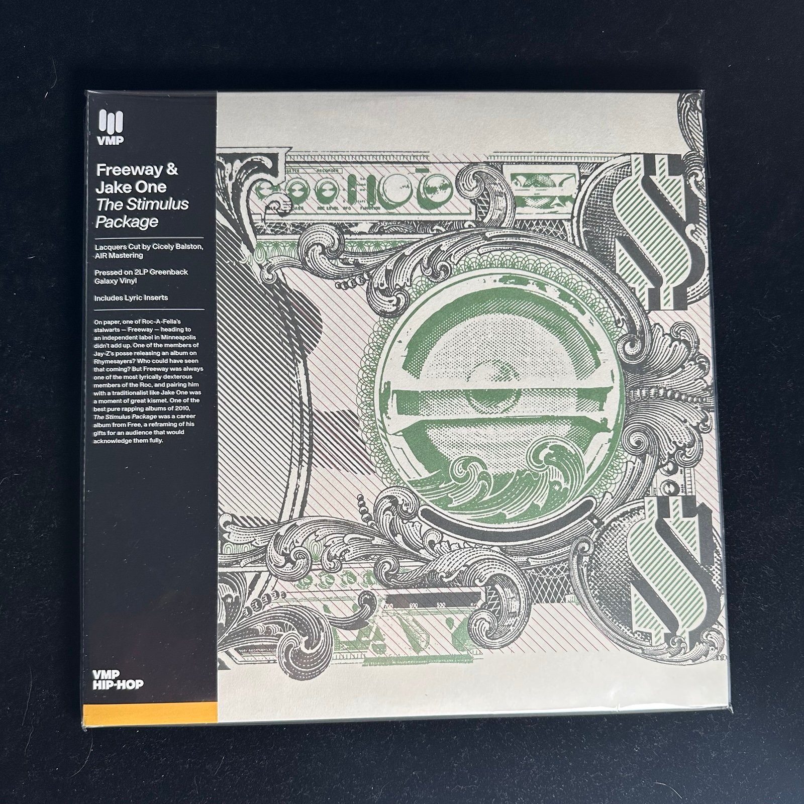 NEW! Freeway & Jake One - The Stimulus Package VMP Greenback Galaxy Vinyl 2 LP