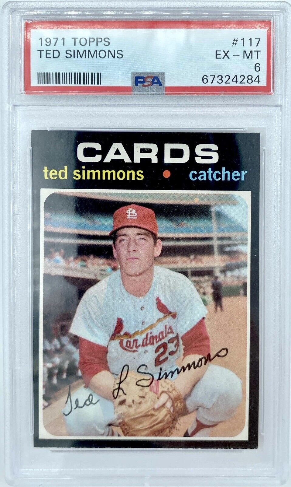 Ted Simmons PSA 6 EX-MT - 1971 Topps Baseball
