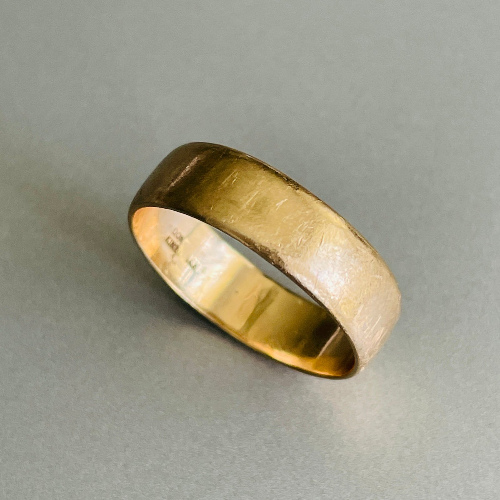 Solid 14k Gold Men’s Wedding Band 6mm Wide Ring Size 10, DON KING