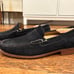 Johnston Murphy men’s navy blue suede penny loafers
